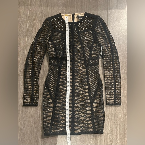 GUESS Black and Gold Geometric Dress - Picture 6 of 10